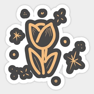 Minimal flower design Sticker